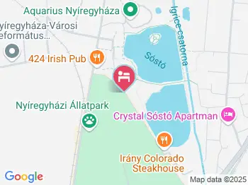 Liget Panzió Nyíregyháza a térképen