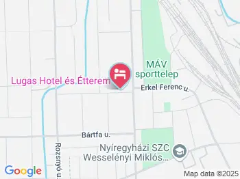 Lugas Hotel Nyíregyháza a térképen