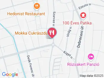 Mokka Cukrászda Nyíregyháza a térképen