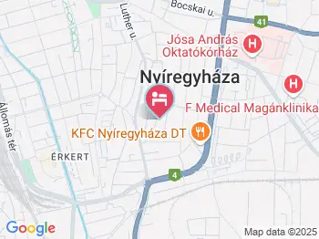 Rózsakert Panzió Nyíregyháza Nyíregyháza a térképen