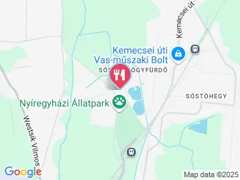 Sóstó Park Hotel étterme Nyíregyháza a térképen