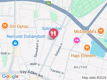 Sütiszalon Nyíregyháza a térképen