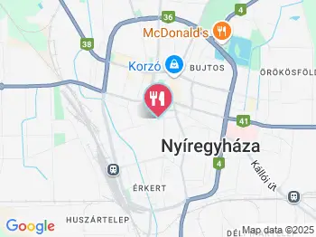 Széchenyi étterem Nyíregyháza a térképen