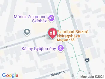 Szindbád Bisztró Nyíregyháza a térképen
