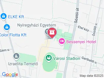 Nyíregyházi Egyetem Tuzson János Botanikus Kert Nyíregyháza a térképen