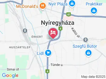 Váci Panzió Nyíregyháza a térképen