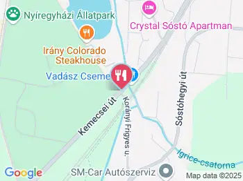 Vadász Csárda Nyíregyháza a térképen