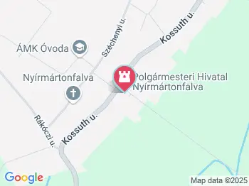 Árpád vezér Nyírmártonfalva a térképen