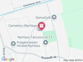 Nyírtassi zsidó temető Nyírtass a térképen