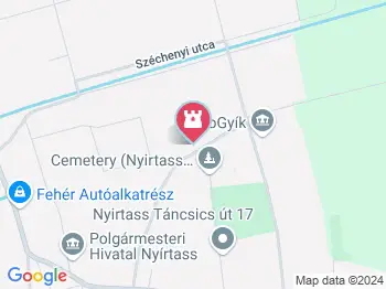 Zsinagóga Nyírtass a térképen