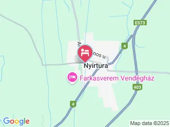 Farkasverem Vendégház Nyírtura a térképen