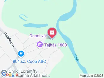 Ónodi vár Ónod a térképen