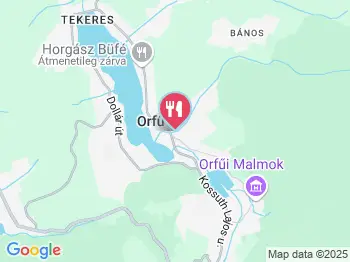 Muskátli Vendéglő Orfű a térképen