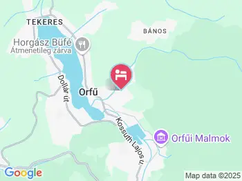 Pető Apartman Orfű a térképen