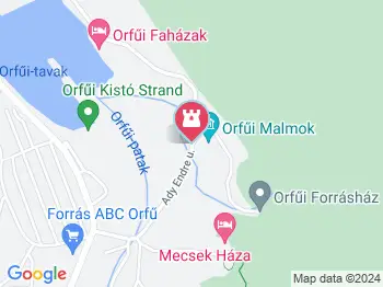 Vízfő tanösvény Orfű a térképen