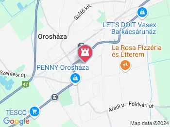 Petőfi Sándor mellszobra Orosháza a térképen