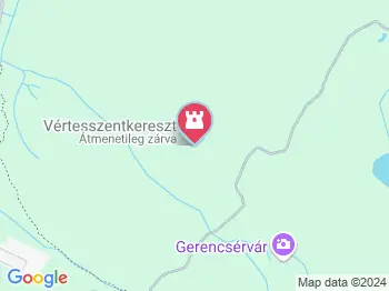 Vértesszentkereszti bencés apátsági templomrom Oroszlány a térképen