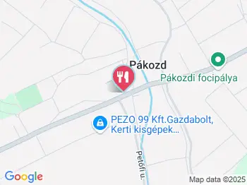 Gabó Cukrászda Pákozd a térképen