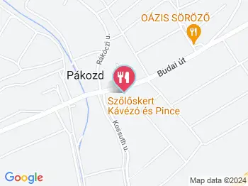 Szőlőskert Íz-Lelő Pákozd a térképen