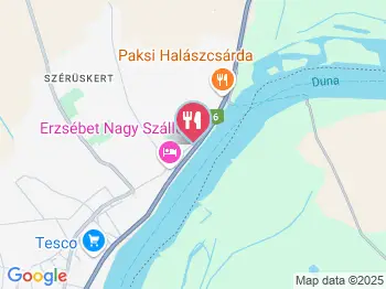 Kiss Nádas Vendéglő Paks a térképen