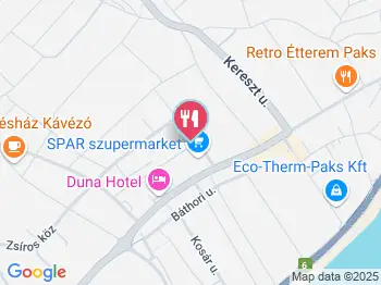 Milánó Cukrászda Paks a térképen