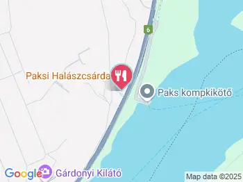 Paksi Halászcsárda Paks a térképen