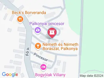 Palkonyai pincesor Palkonya a térképen