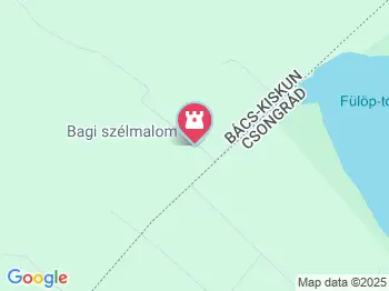 Bagi-féle szélmalom Pálmonostora a térképen