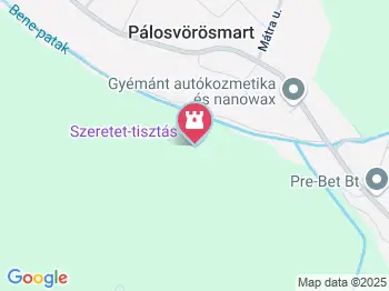Szeretet-tisztás Pálosvörösmart a térképen