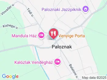 Venyige Porta Paloznak a térképen