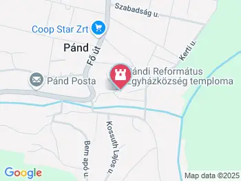 Hősi emlékmű Pánd a térképen