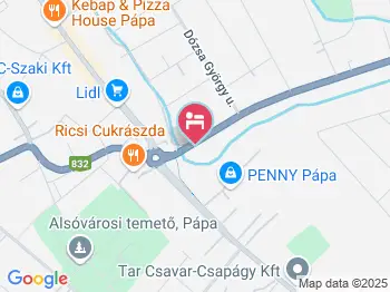 Csóka Apartman Pápa a térképen