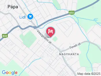 Edvy Malom Fogadó és Barokk Udvarház Pápa a térképen