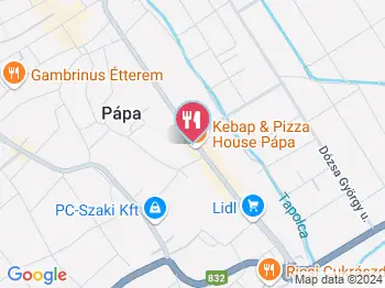 Egri Borház Pápa a térképen