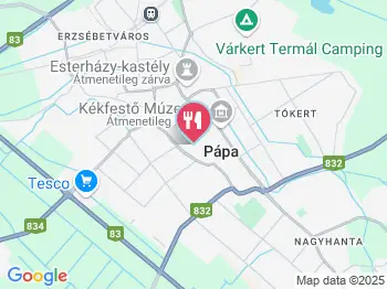 Gambrinus Étterem Pápa a térképen