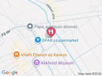 Hársfavirág Pizzéria Étterem Pápa a térképen