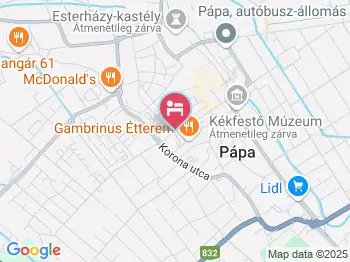 Hotel Villa Classica Pápa a térképen