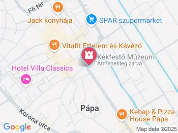 Kékfestő Múzeum Pápa a térképen