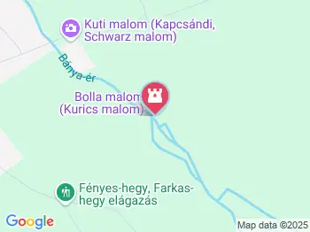 Bolla malom Pápateszér a térképen