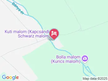 Schvarcz Malom Vendégház Pápateszér a térképen