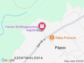 Havas Boldogasszony-kápolna Pápoc a térképen
