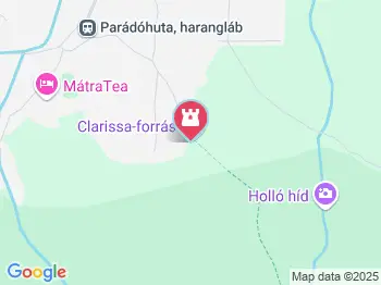 Clarissa-forrás Parád a térképen