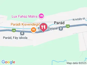 Parádi kisvendéglő Parád a térképen
