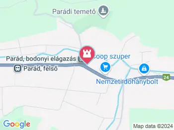 Parádi Tájház Parád a térképen