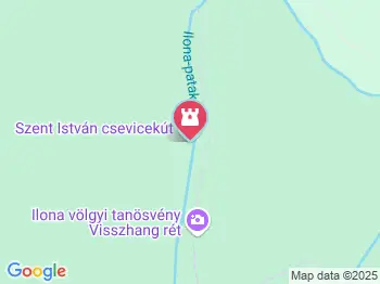 Szent István csevicekút Parád a térképen