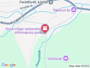 Ilona-völgyi Geológiai Tanösvény Parádfürdő a térképen