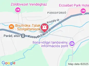 Magyarországi Palackozott Ásványvizek Gyűjteménye Parádfürdő a térképen