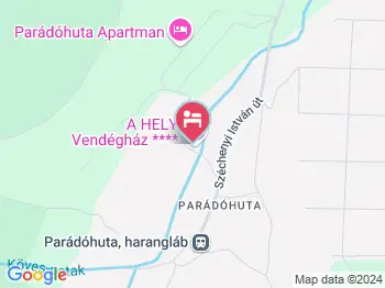A HELY Vendégház Parádóhuta a térképen
