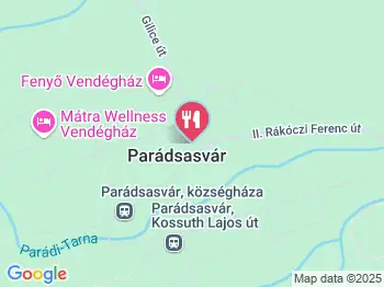 Hegyipatak Étterem Parádsasvár a térképen
