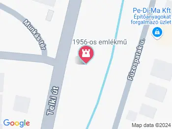 1956-os emlékmű Páty a térképen